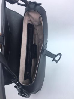 Женская кожаная сумка Christian Dior Saddle черная A50883