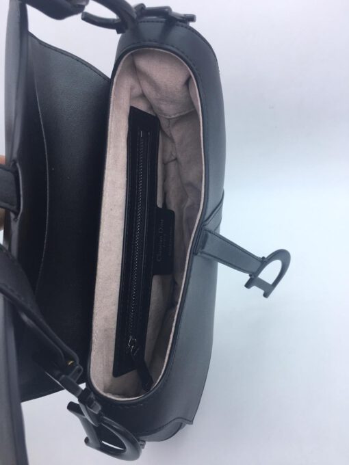 Женская кожаная сумка Christian Dior Saddle черная A50883 - фото 3