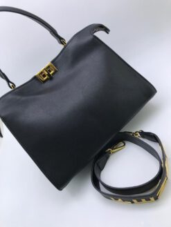 Женская сумка Fendi 51214 черная 32×24 см