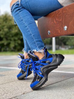 Кроссовки женские Louis Vuitton черно-синие
