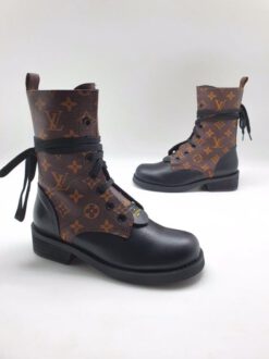 Ботинки женские Louis Vuitton черно-коричневые
