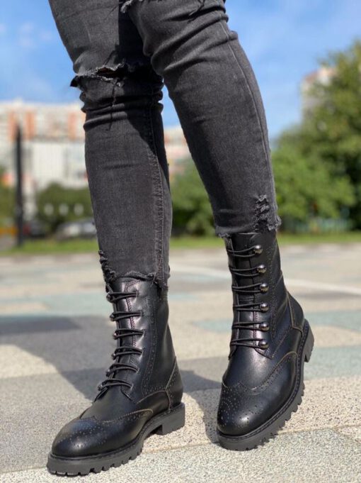 Ботинки женские Dior черные A53128 - фото 2