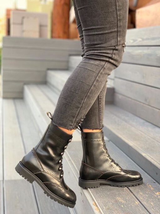 Ботинки женские Dior черные A53128 - фото 4