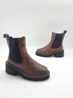 Ботинки женские Louis Vuitton коричнево-черные A53215