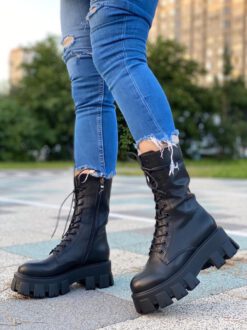 Ботинки женские Prada черные A53316