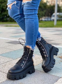 Ботинки женские Prada черные A53327