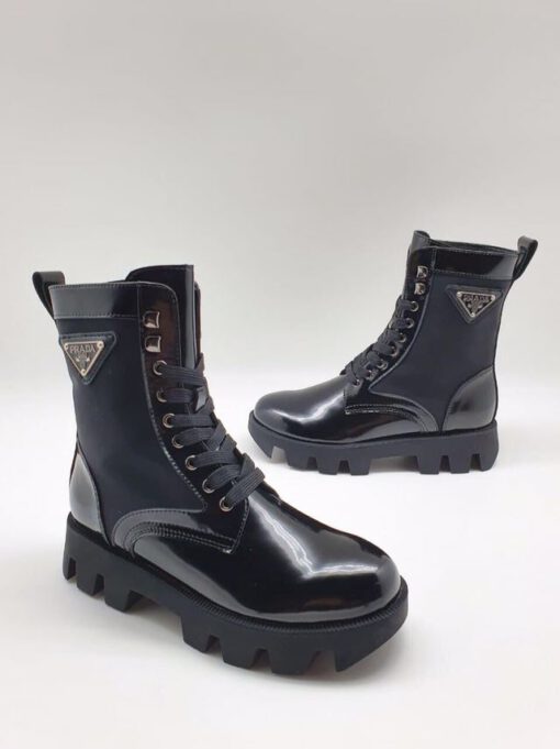 Ботинки женские Prada черные A53338 - фото 1
