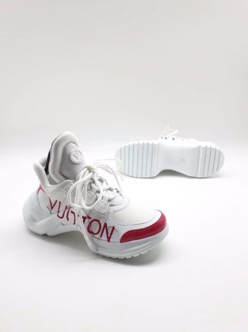 Кроссовки женские Louis Vuitton бело-розовые - фото 2