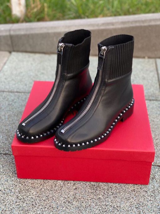 Ботинки женские Валентино черные A53380 - фото 3