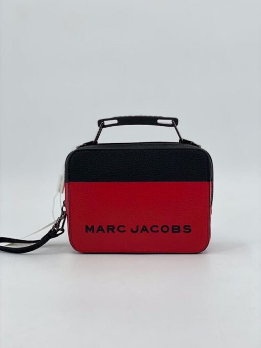 Женская кожаная сумка Mark Jacobs красно-черная - фото 1
