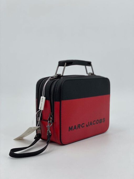 Женская кожаная сумка Mark Jacobs красно-черная - фото 2
