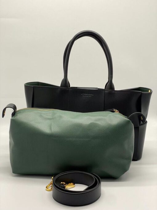 Женская кожаная сумка Bottega Veneta Arco Tote черная - фото 7