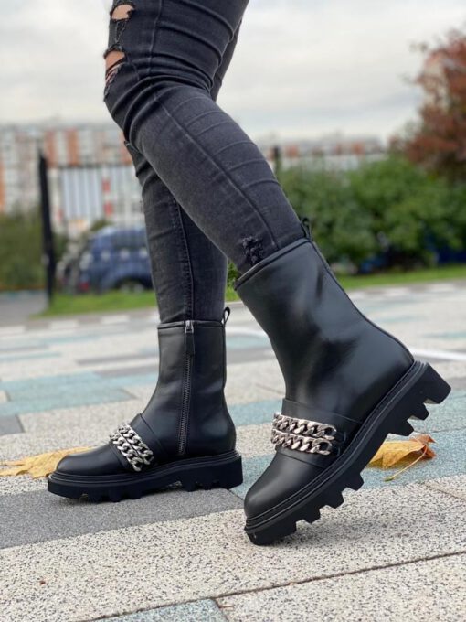 Ботинки женские Givenchy черные A54933 - фото 4