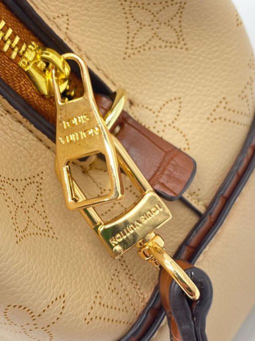 Женская кожаная сумка Louis Vuitton бежевая A55055 - фото 4