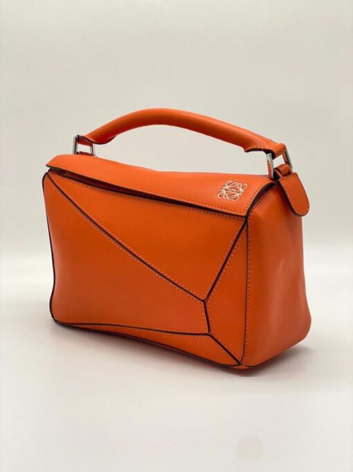 Женская кожаная сумка Loewe оранжевая - фото 1