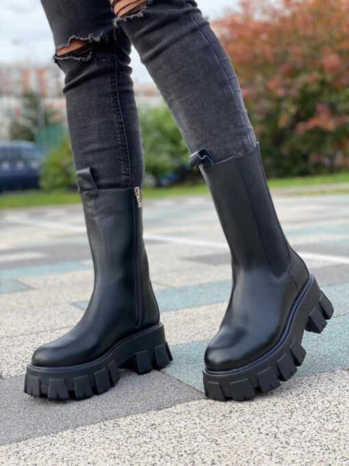 Ботинки женские Prada черные A55121 - фото 2