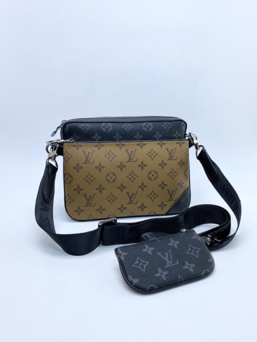 Женская сумка Louis Vuitton черно-коричневая - фото 1