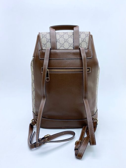Женский рюкзак GUCCI серо-коричневый - фото 3
