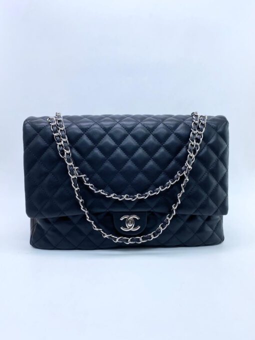 Женская кожаная сумка Chanel 55898 черная 39x24x11 см - фото 4