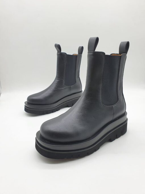 Зимние ботинки женские Bottega Veneta черные A56375 - фото 3
