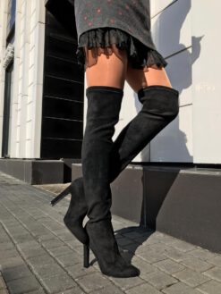 Ботфорты женские Yves Saint Laurent черные