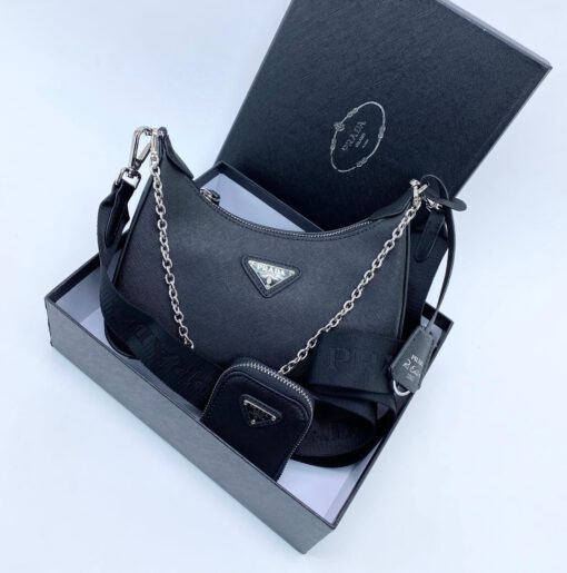 Женская сумка Prada черная A56594 - фото 4