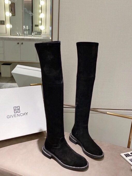 Ботфорты кожаные Givenchy черные A57482 - фото 1
