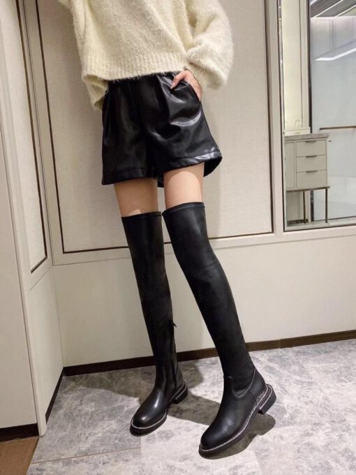 Ботфорты кожаные Givenchy черные A57470 - фото 4