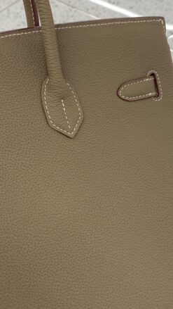Женская сумка Hermes Birkin Togo 25/18/14 премиум-люкс ручная работа коричневая 58984