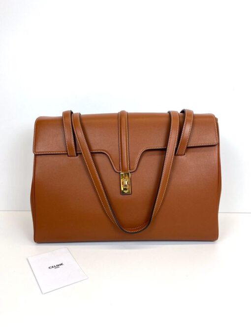 Женская сумка Celine Classic 16 Bag 32/34/14 премиум-люкс оранжевая - фото 2