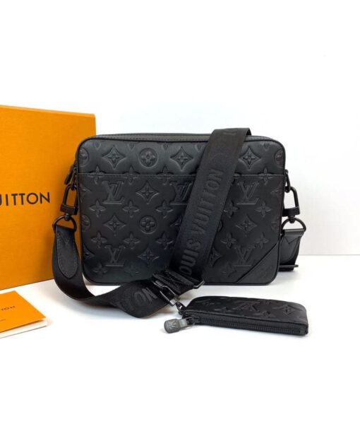 Женская сумка Louis Vuitton Mecceнджер Duo 25/18/4,5 премиум-люкс черная - фото 3