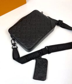 Женская сумка Louis Vuitton Mecceнджер Duo 25/18/4,5 премиум-люкс черная