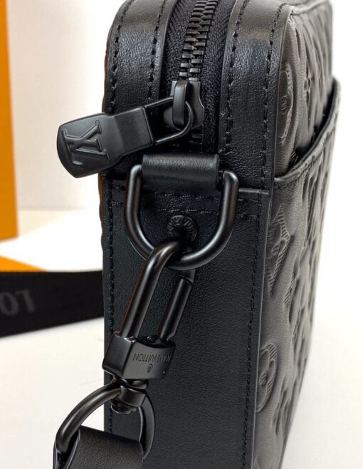 Женская сумка Louis Vuitton Mecceнджер Duo 25/18/4,5 премиум-люкс черная - фото 6
