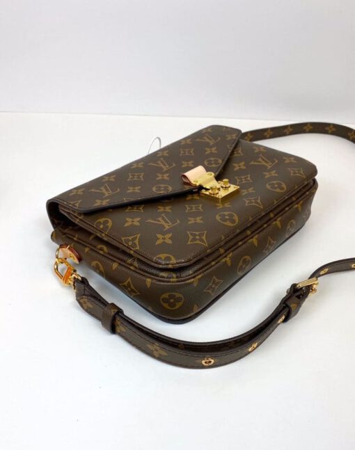 Женская сумка Louis Vuitton Pochette Metis 25/19/7 премиум-люкс коричневая - фото 1