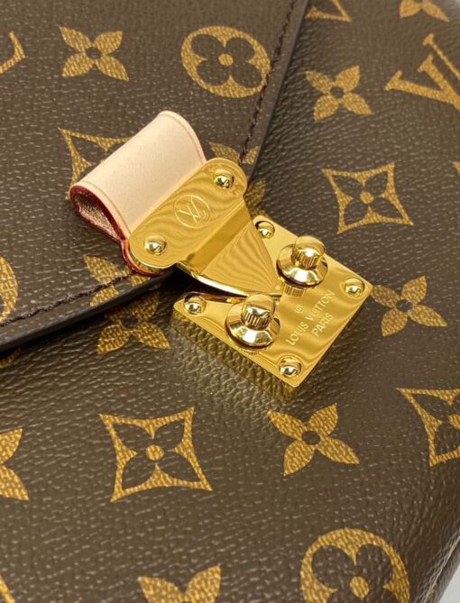 Женская сумка Louis Vuitton Pochette Metis 25/19/7 премиум-люкс коричневая - фото 3