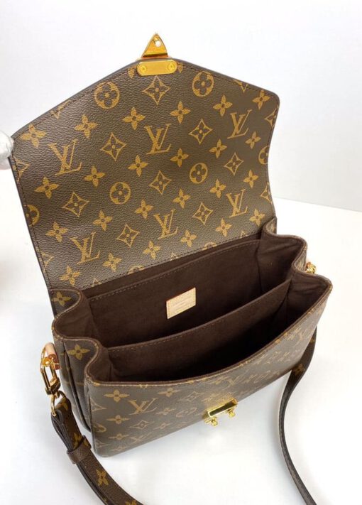 Женская сумка Louis Vuitton Pochette Metis 25/19/7 премиум-люкс коричневая - фото 4