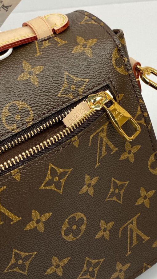 Женская сумка Louis Vuitton Pochette Metis 25/19/7 премиум-люкс коричневая - фото 6