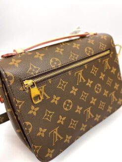 Женская сумка Louis Vuitton Pochette Metis 25/19/7 премиум-люкс коричневая