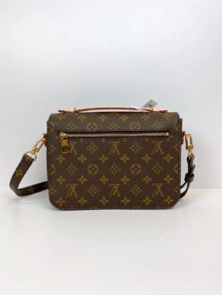 Женская сумка Louis Vuitton Pochette Metis 25/19/7 премиум-люкс коричневая