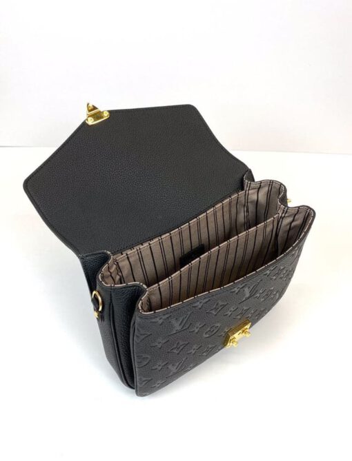 Женская сумка Louis Vuitton Pochette Metis 25/19/7 премиум-люкс черная - фото 5