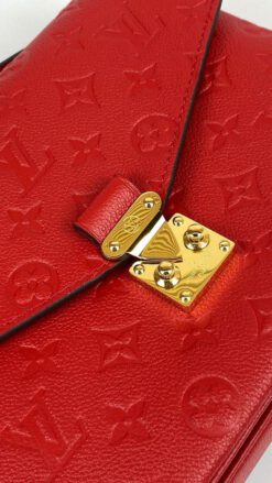 Женская сумка Louis Vuitton Pochette Metis 25/19/7 премиум-люкс красная
