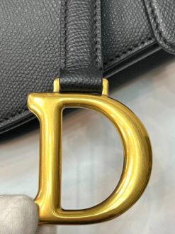 Женская сумка Christian Dior Saddle M0455CBAA Premium 25/20/7 см черная