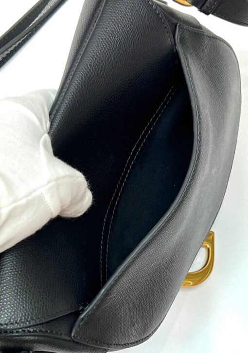 Женская сумка Christian Dior Saddle M0455CBAA Premium 25/20/7 см черная - фото 10