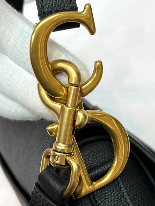 Женская сумка Christian Dior Saddle M0455CBAA Premium 25/20/7 см черная - фото 9