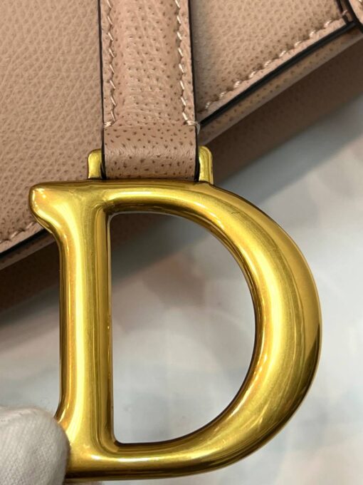 Женская сумка Christian Dior Saddle M0455CBAA Premium 25/20/7 см бежевая - фото 3