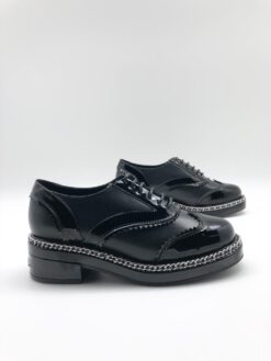 Туфли Chanel черные лакированные коллекция 2021-2022 - фото 8