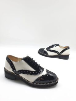 Туфли женские Jimmy Choo черно-белые коллекция 2021-2022