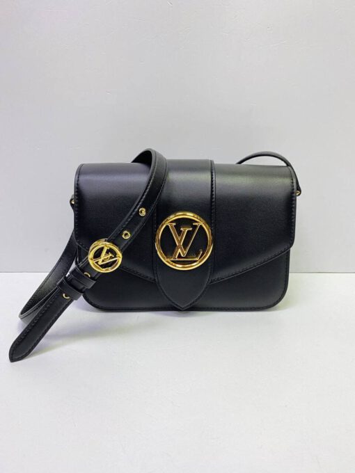 Женская сумка Louis Vuitton Pont 9 премиум-люкс черная 23/15/8 см - фото 5