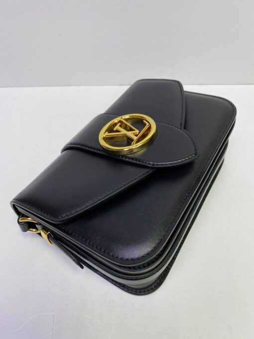 Женская сумка Louis Vuitton Pont 9 премиум-люкс черная 23/15/8 см - фото 7