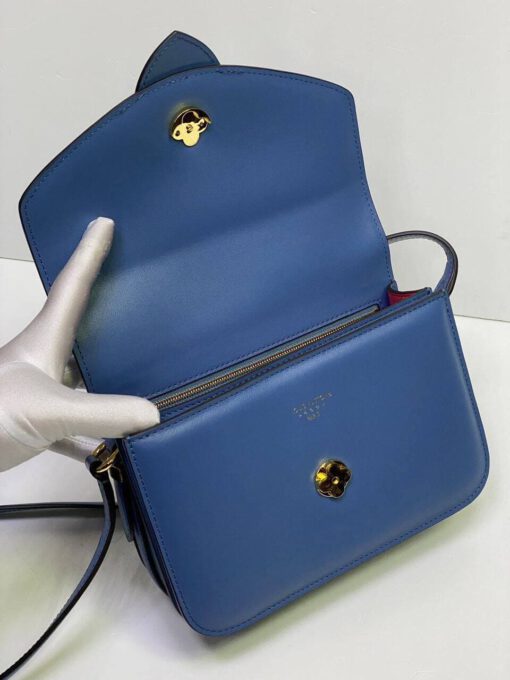 Женская сумка Louis Vuitton Pont 9 премиум-люкс синяя 23/15/8 см - фото 2